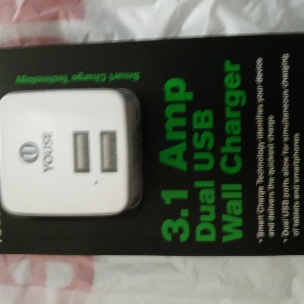 3.1 amp duel usb wall charger base